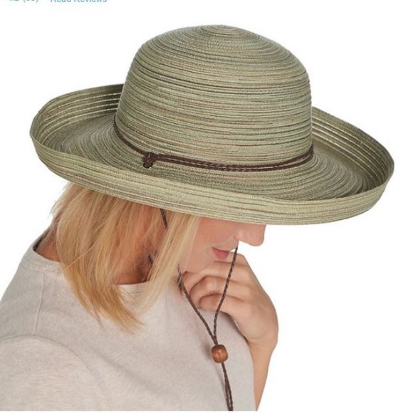 San Diego Hat Co. Mixed Braid Kettle Brim Sun Hat - Picture 3 of 4